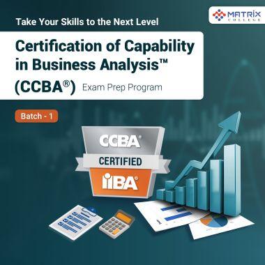 Certification of Capability in Business Analysis Exam Preparation Program (CCBA) Batch -1